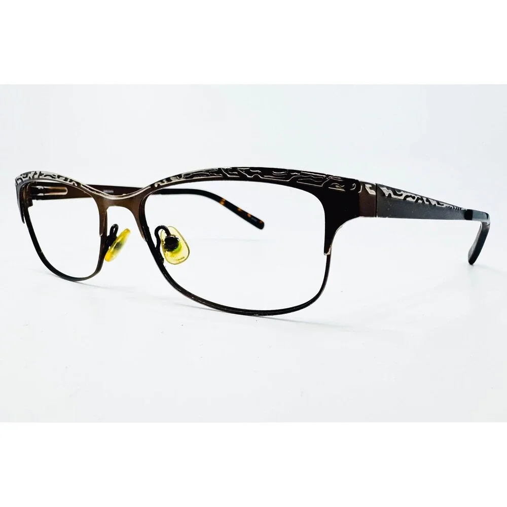 Karen Kane Eyeglass Frames Womens Brown Corly Metal Cat Eye 52-16-140